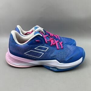 Babolat Jet Mach 3 All Court Tennis Shoes Women Size 8.5 Blue Pink Low Sneakers